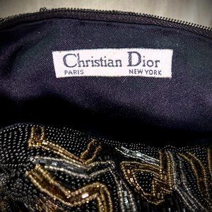 Beautiful vintage 80s Christian Dior beaded crossbody evening bag.